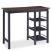 Conjunto de mesa alta de cocina 3 piezas MDF negro