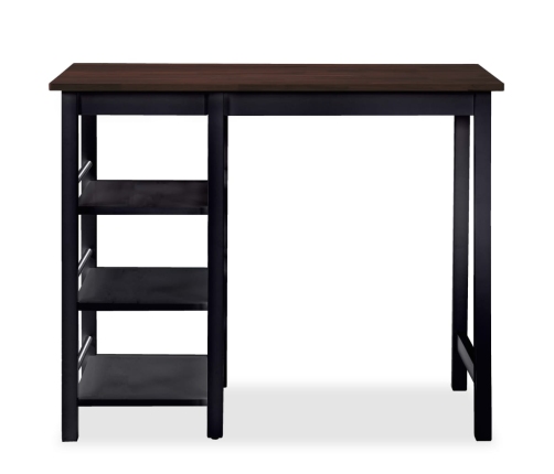 Conjunto de mesa alta de cocina 3 piezas MDF negro