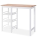 Conjunto de mesa alta de cocina 3 piezas MDF blanco