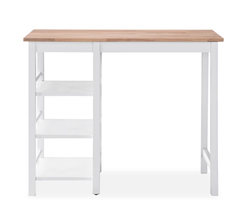 Conjunto de mesa alta de cocina 3 piezas MDF blanco