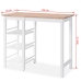 Conjunto de mesa alta de cocina 3 piezas MDF blanco