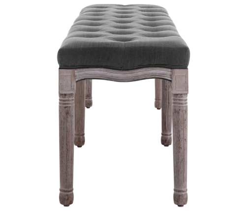 Banco lino y madera maciza gris oscuro 150x40x48 cm