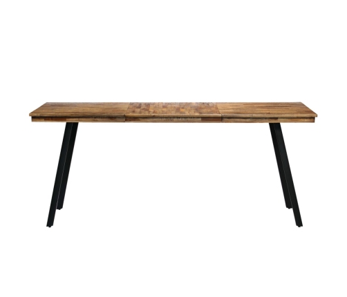 Mesa de comedor de teca reciclada y acero 180x90x76 cm