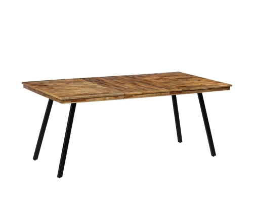 Mesa de comedor de teca reciclada y acero 180x90x76 cm