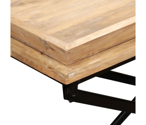 Mesa consola de madera de mango maciza 130x40x80 cm