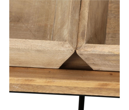 Mesa de centro de madera maciza de mango 110x55x42 cm