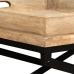 Mesa de centro de madera maciza de mango 110x55x42 cm