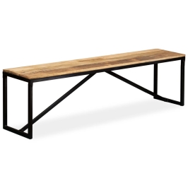 Banco de madera maciza de mango 160x35x45 cm