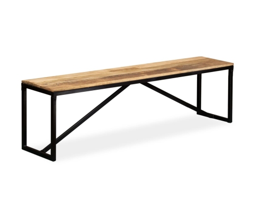 Banco de madera maciza de mango 160x35x45 cm