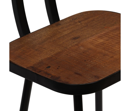 Juego de mesa alta y taburetes 3 piezas madera maciza reciclada