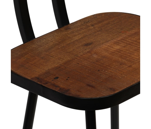 Juego de mesa alta y taburetes 5 piezas madera maciza reciclada