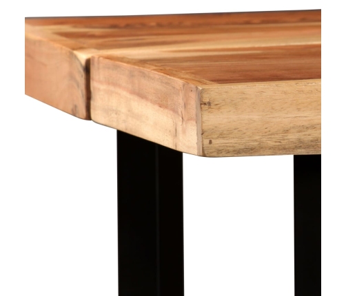 Mesa de bar de madera maciza de acacia 150x70x107 cm