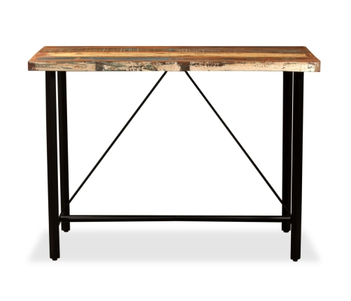 vidaXL Mesa de bar de madera maciza reciclada 120x60x107 cm