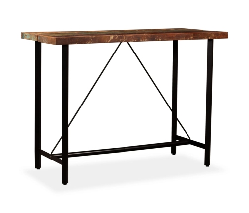 Mesa de bar de madera maciza reciclada 150x70x107 cm