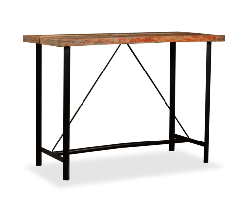 Mesa de bar de madera maciza reciclada 150x70x107 cm