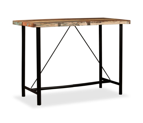 Mesa de bar de madera maciza reciclada 150x70x107 cm