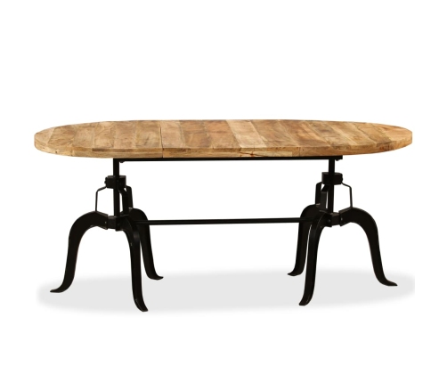 Mesa de comedor de madera maciza de mango y acero 180 cm