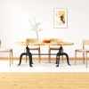 vidaXL Mesa de comedor de madera maciza de mango y acero 180 cm