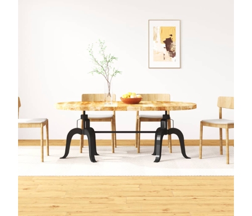 Mesa de comedor de madera maciza de mango y acero 180 cm