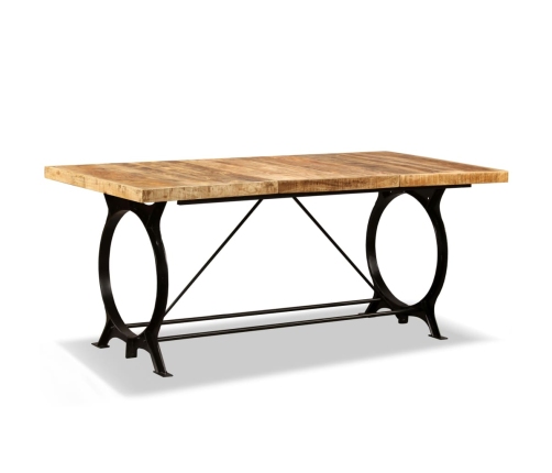 Mesa de comedor de madera maciza de mango rugosa 180 cm