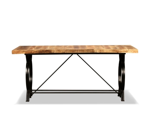 Mesa de comedor de madera maciza de mango rugosa 180 cm