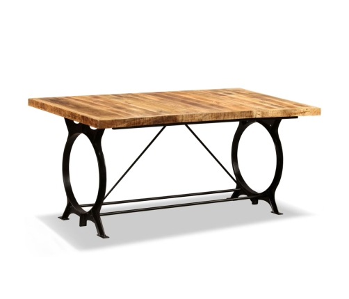 Mesa de comedor de madera maciza de mango rugosa 180 cm