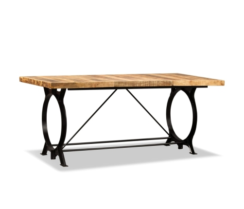 Mesa de comedor de madera maciza de mango rugosa 180 cm