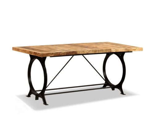 Mesa de comedor de madera maciza de mango rugosa 180 cm