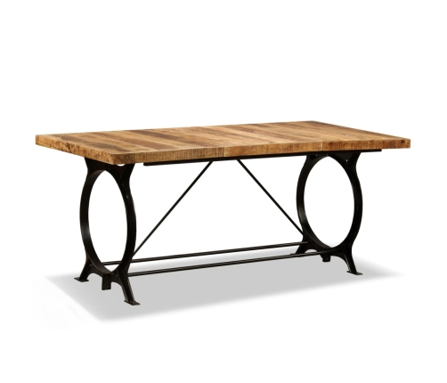 Mesa de comedor de madera maciza de mango rugosa 180 cm