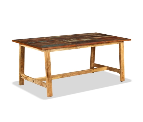 Mesa de comedor de madera maciza reciclada 180 cm