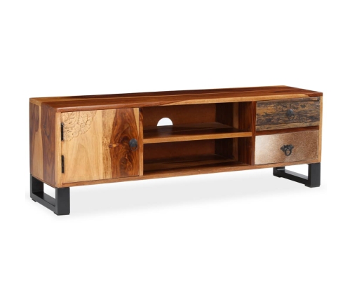 Mueble de TV de madera maciza de sheesham 120x30x40 cm