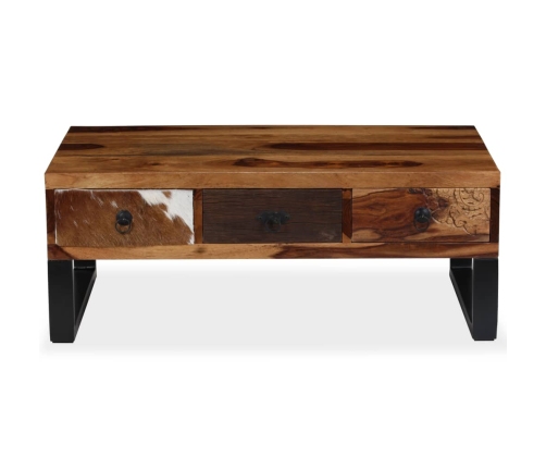 Mesa de centro de madera maciza sheesham 90x50x35 cm