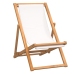 Silla de jardín de teca color crema 56x105x96 cm