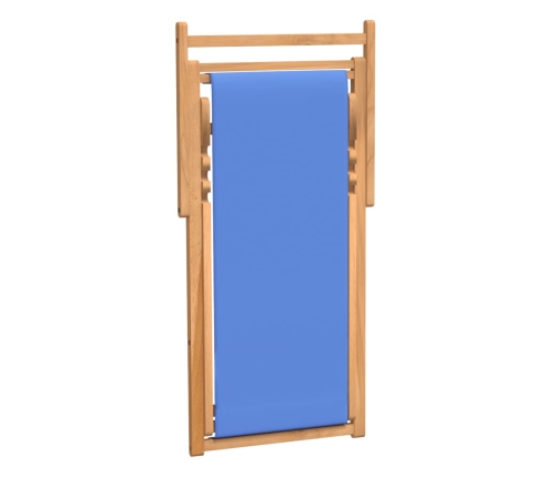 Silla de jardín de teca azul 56x105x96 cm