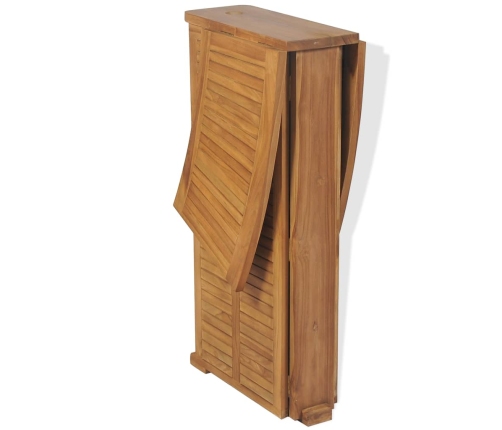 vidaXL Mesa de bar plegable de madera teca maciza 155x53x105 cm