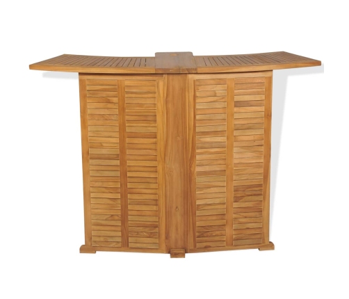 vidaXL Mesa de bar plegable de madera teca maciza 155x53x105 cm