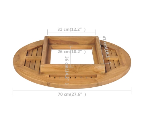 Tablero para caja de cerveza madera de teca 70 cm