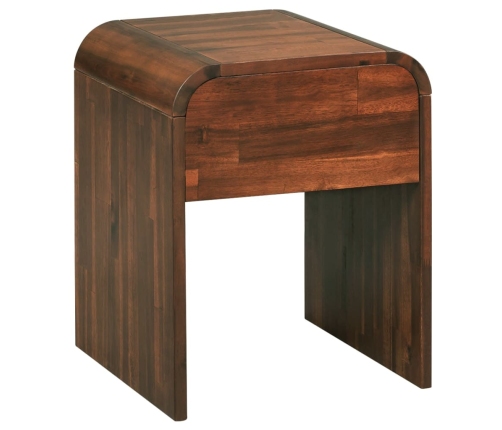 Mesita de noche de madera maciza acacia 41,5x42x52 cm