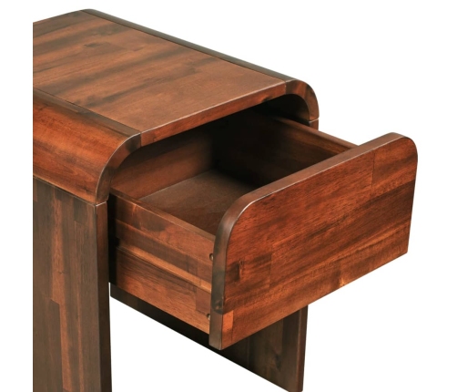 Mesita de noche de madera maciza acacia 41,5x42x52 cm