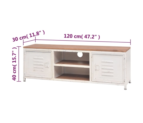 Mueble para TV blanco 120x30x40 cm