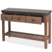 Mesa consola de madera de abeto maciza 122x35x80 cm