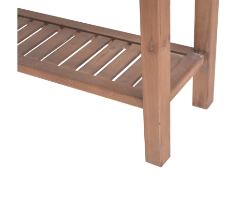 Mesa consola de madera de abeto maciza 122x35x80 cm