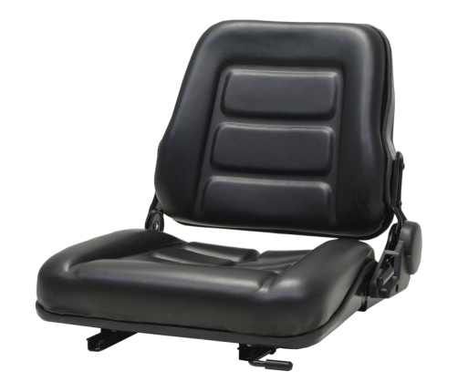 Asiento de máquina elevadora y tractor respaldo ajustable negro