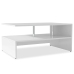 vidaXL Mesa de centro de madera contrachapada 90x59x42cm blanca