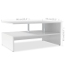 vidaXL Mesa de centro de madera contrachapada 90x59x42cm blanca