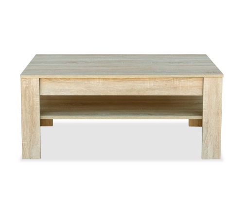 Mesa de centro madera de ingeniería roble 110x65x48 cm