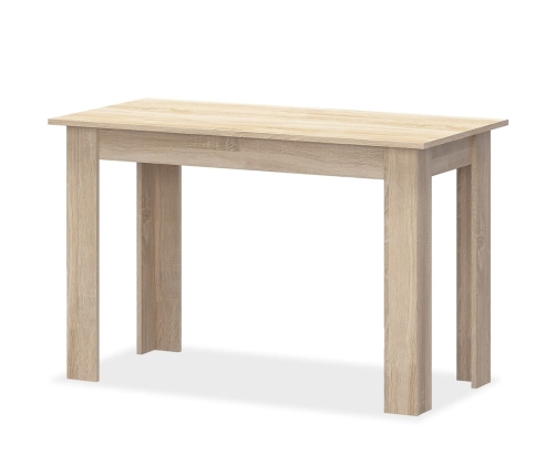 Mesa de comedor y bancos 3 piezas madera ingeniería roble