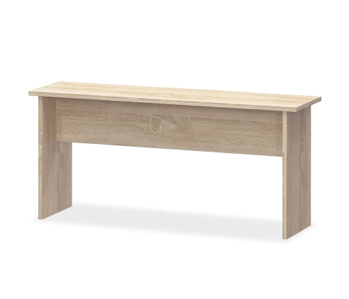 Mesa de comedor y bancos 3 piezas madera ingeniería roble