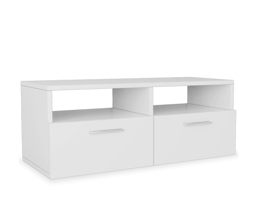 Mueble para televisión madera de ingeniería blanco 95x35x36 cm