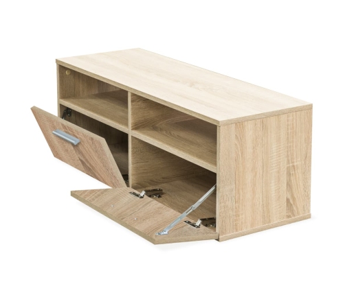 Mueble de TV madera de ingeniería roble 95x35x36 cm